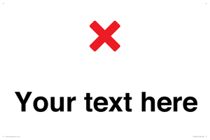 Custom plain background, red cross sign